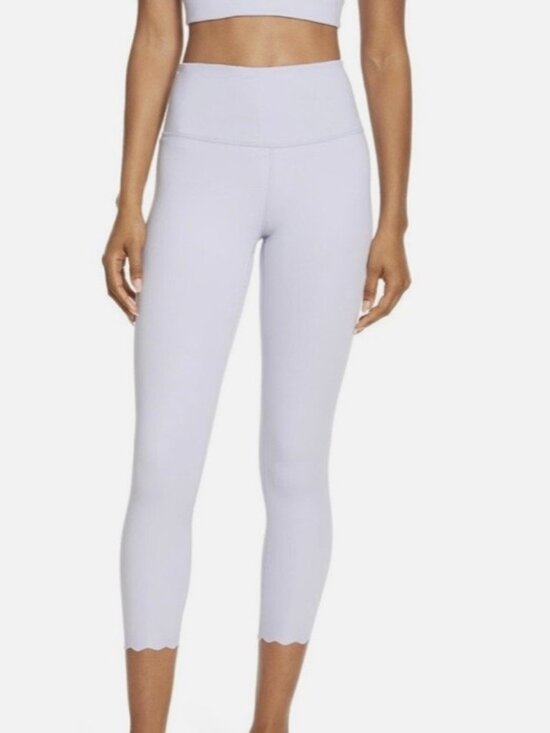 Zella Pants - Zella Leggings Women's Activewear High Waist Capri Scalloped, Purple, Size M